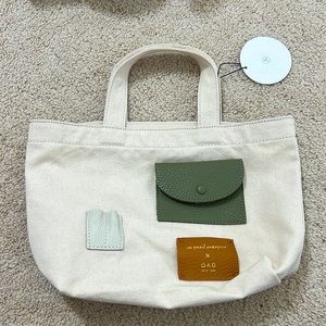 Oad mini canvas & leather tote bag